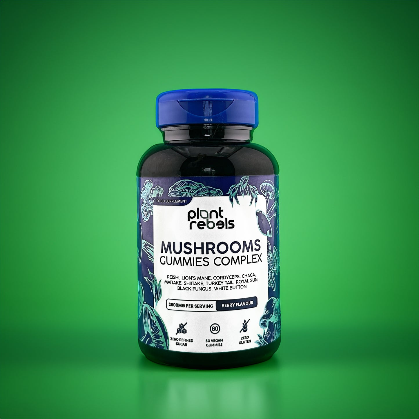 Vegan Mega Mushroom Gummies with 10 Mushrooms - Berry Flavour